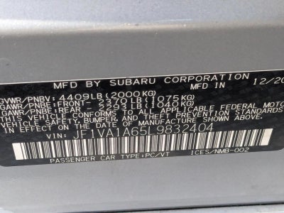 2020 Subaru WRX Manual