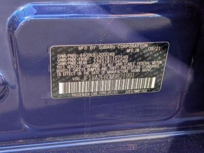 2021 Subaru WRX STI Manual
