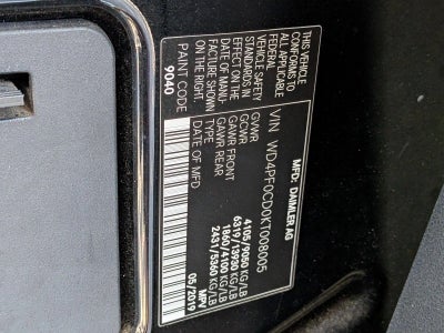 2019 Mercedes-Benz Sprinter Cargo Van 2500 Standard Roof V6 144" RWD