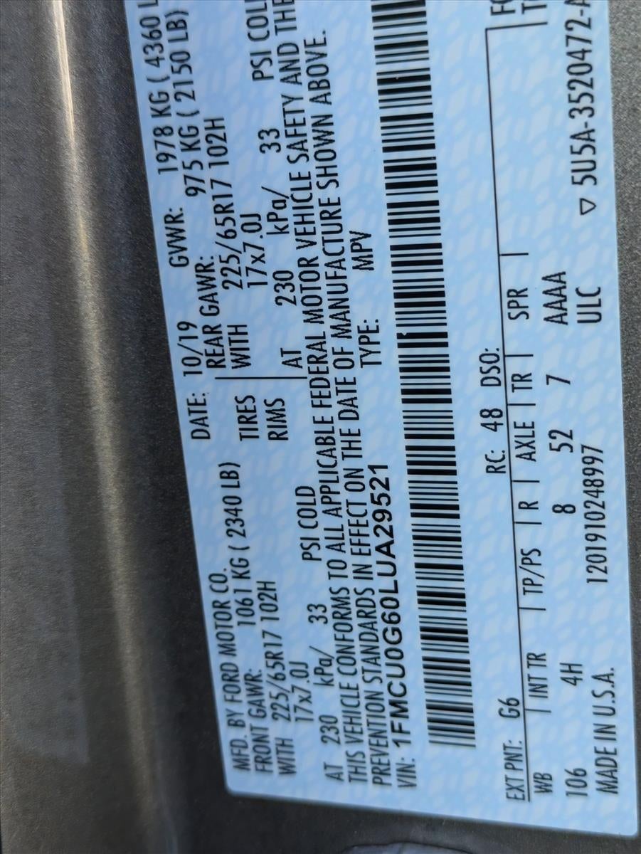 2020 Ford Escape SE FWD