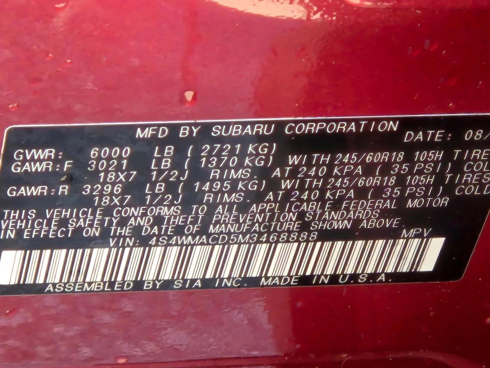 2021 Subaru Ascent Premium 8-Passenger