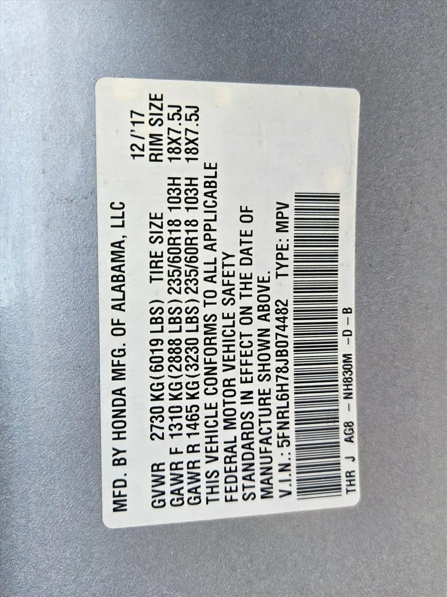 2018 Honda Odyssey EX-L Auto