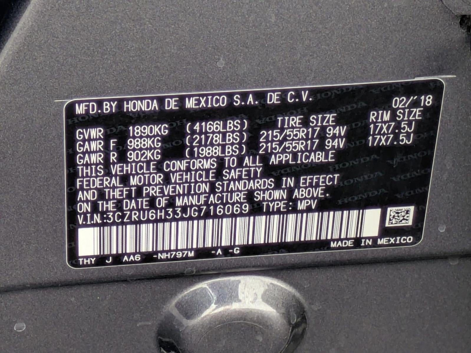 2018 Honda HR-V LX AWD CVT