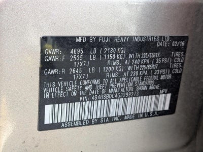 2016 Subaru Outback 2.5i Premium