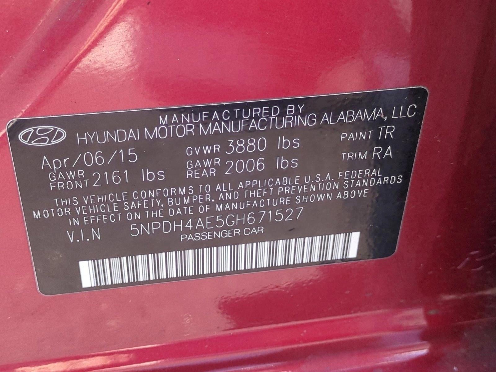 2016 Hyundai ELANTRA 4dr Sdn Auto Limited