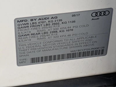 2018 Audi Q3 2.0 TFSI Sport Premium FWD