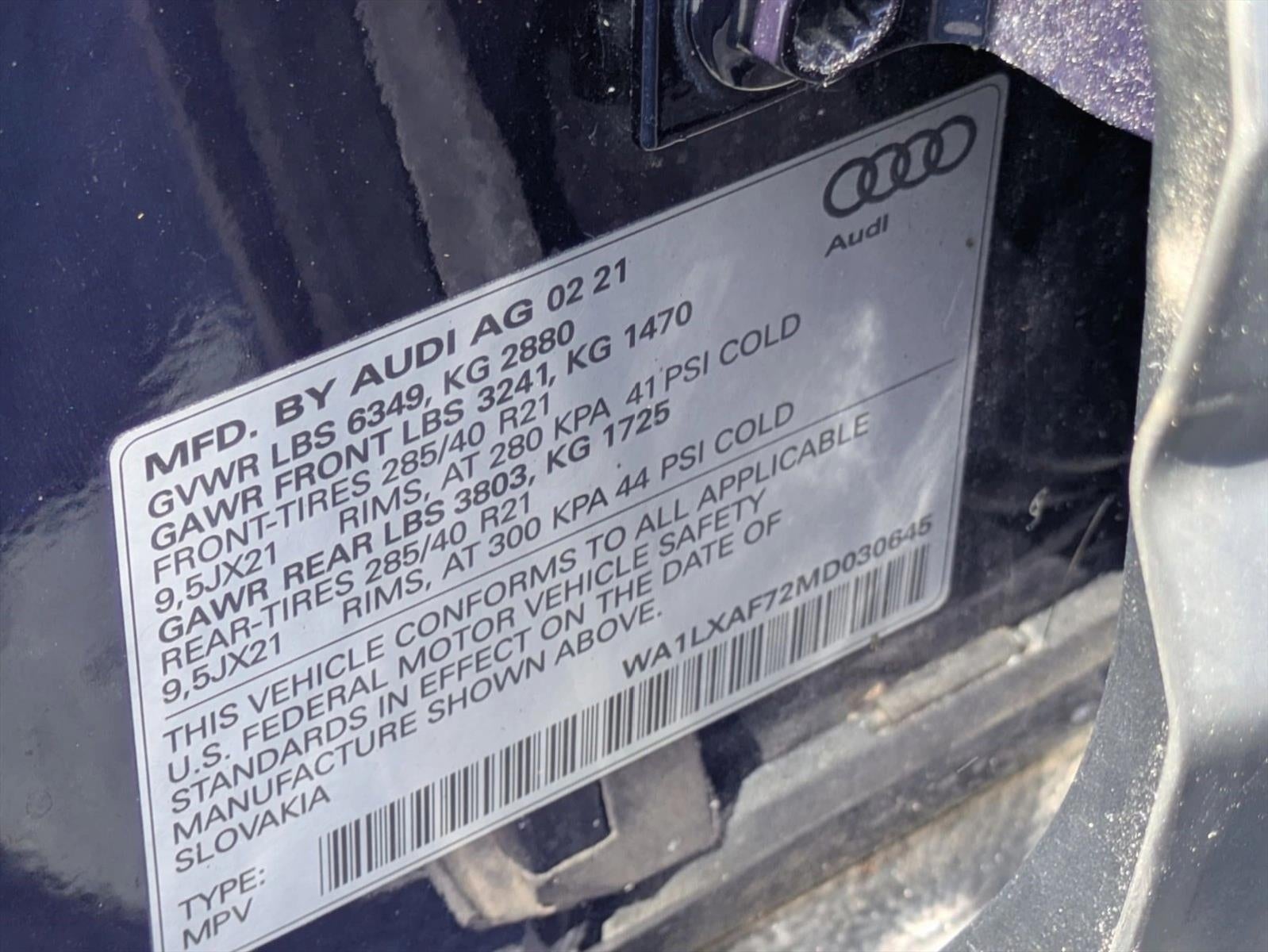 2021 Audi Q7 Premium Plus 55 TFSI quattro