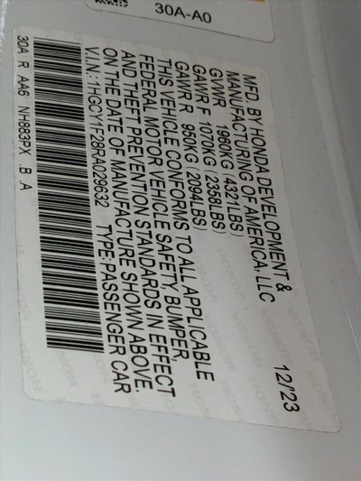 2024 Honda Accord Sedan LX CVT