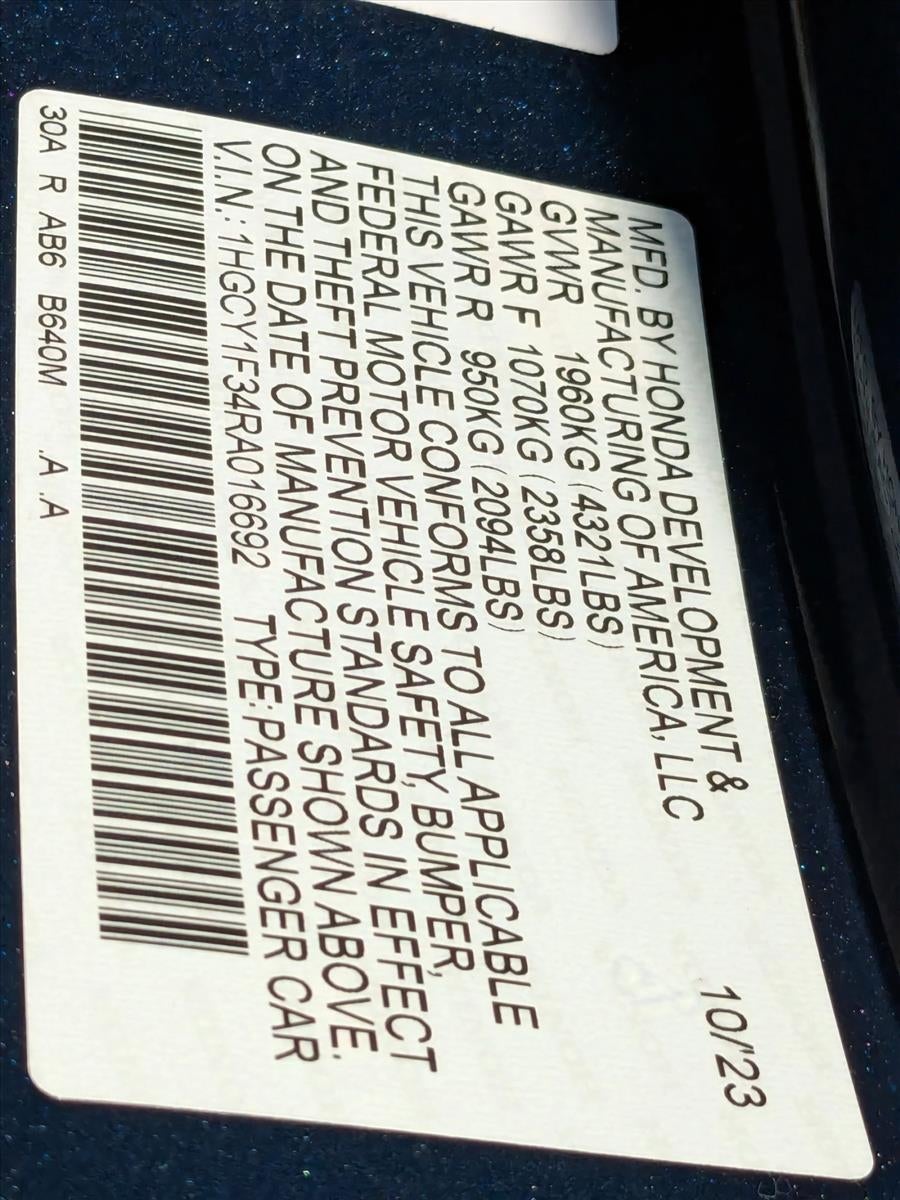 2024 Honda Accord Sedan EX CVT