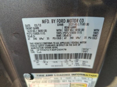 2013 Ford F-150 2WD SuperCrew 5-1/2 Ft Box Platinum