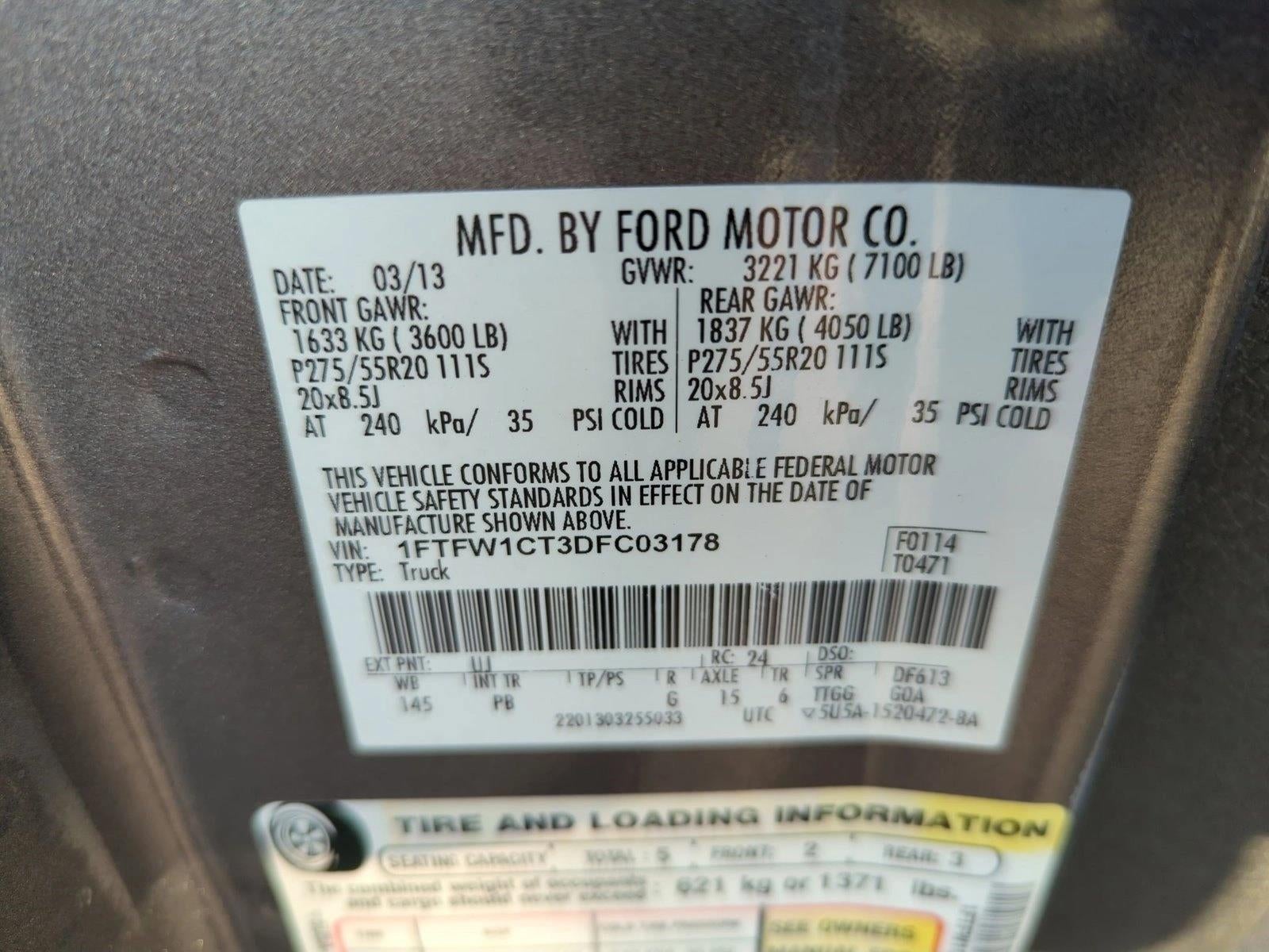 2013 Ford F-150 2WD SuperCrew 5-1/2 Ft Box Platinum