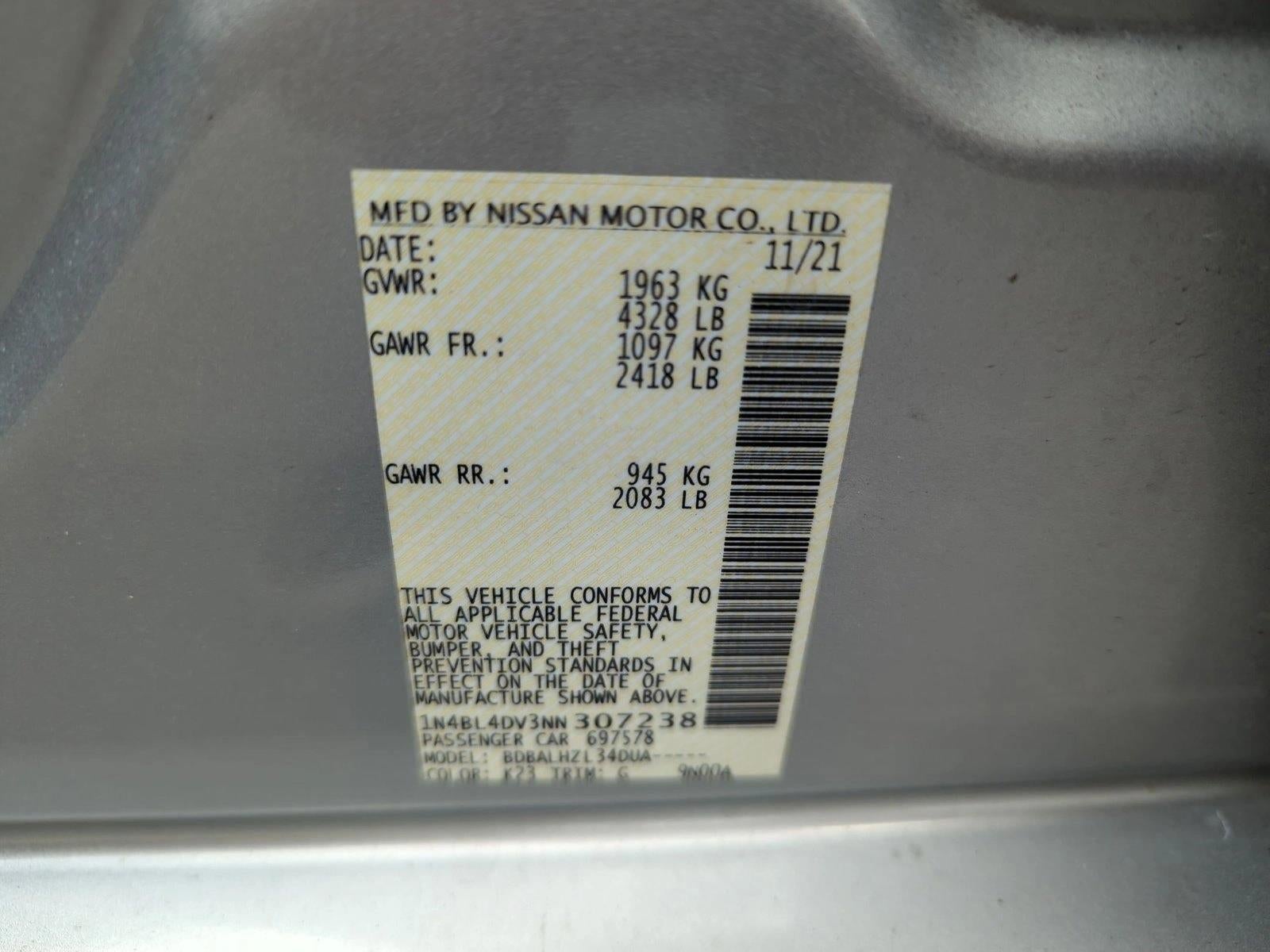 2022 Nissan Altima 2.5 SV Sedan