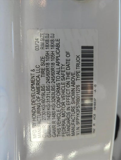 2024 Honda Ridgeline RTL AWD