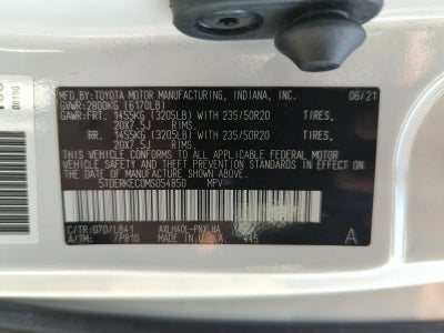 2021 Toyota Sienna Platinum FWD 7-Passenger (Natl)