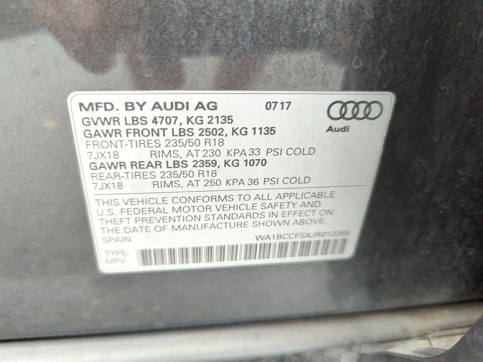 2018 Audi Q3 2.0 TFSI Premium FWD