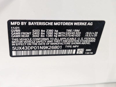 2022 BMW X3 sDrive30i Sports Activity Vehicle