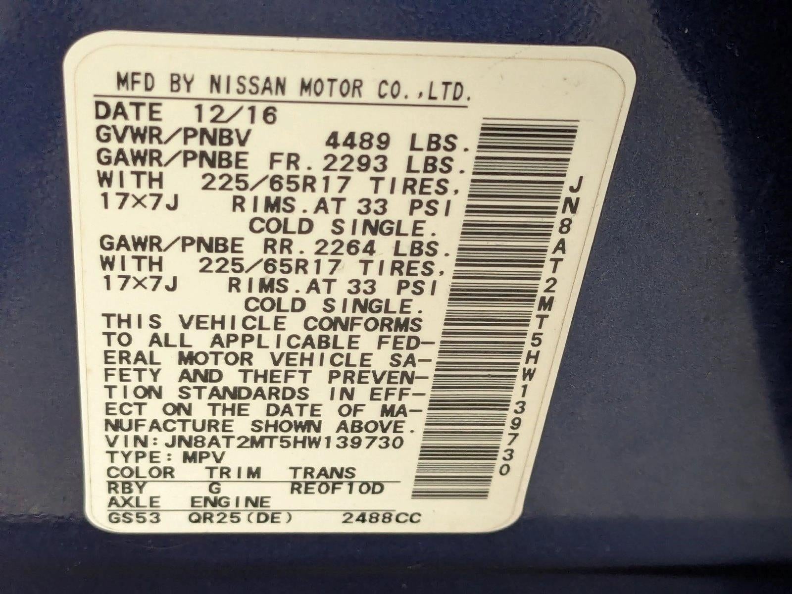 2017 Nissan Rogue FWD S