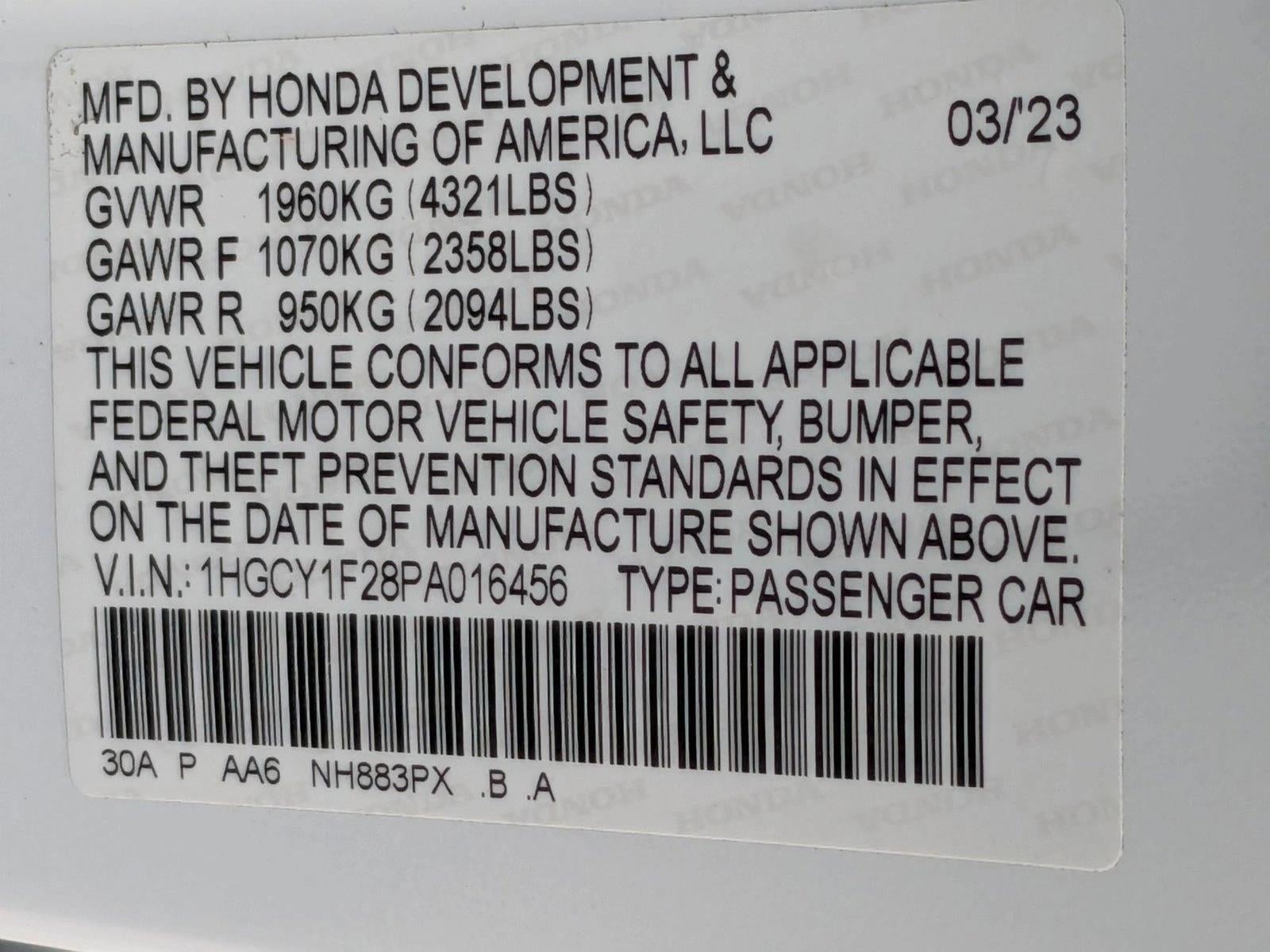 2023 Honda Accord Sedan LX CVT