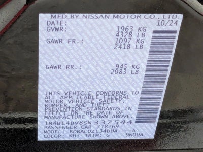 2025 Nissan Altima S FWD