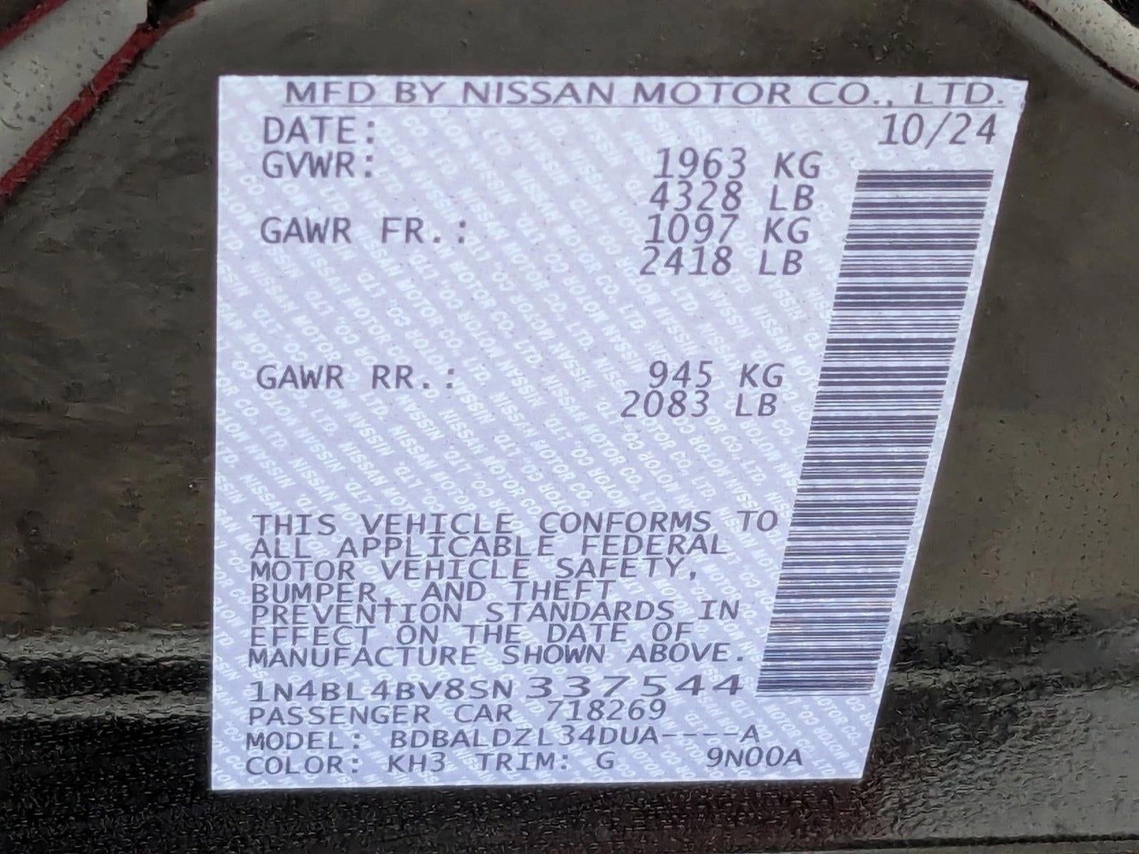 2025 Nissan Altima S FWD