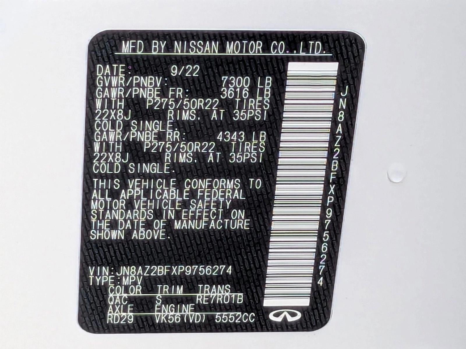 2023 INFINITI QX80 SENSORY RWD