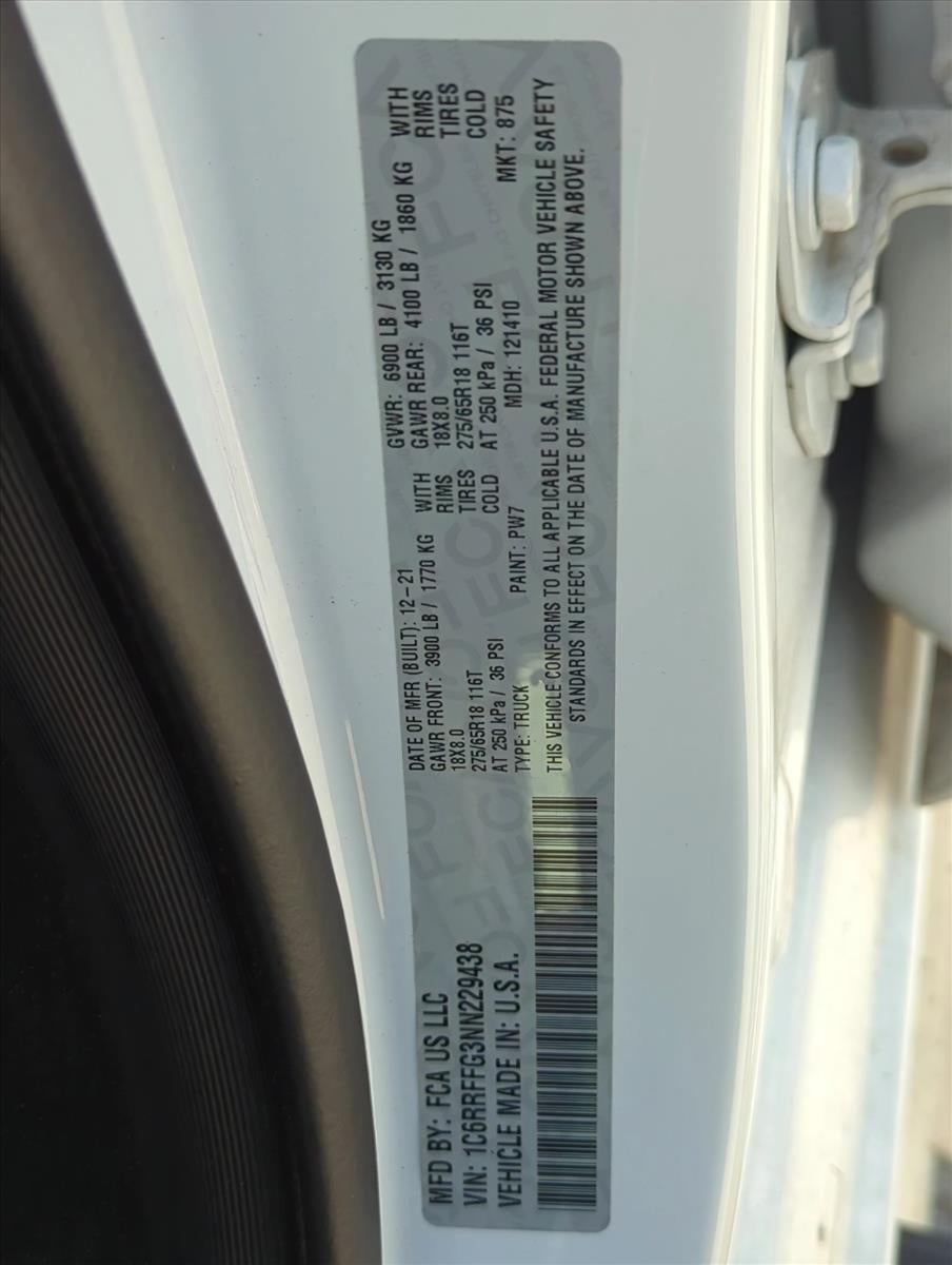 2022 RAM 1500 Big Horn 4x4 Crew Cab 5'7" Box