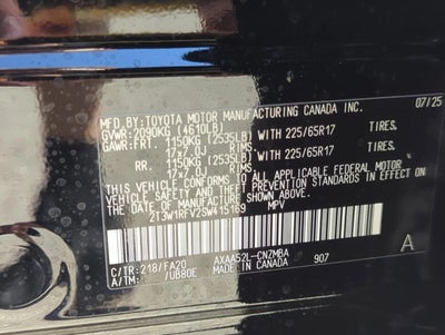 2025 Toyota RAV4 XLE FWD (GS)