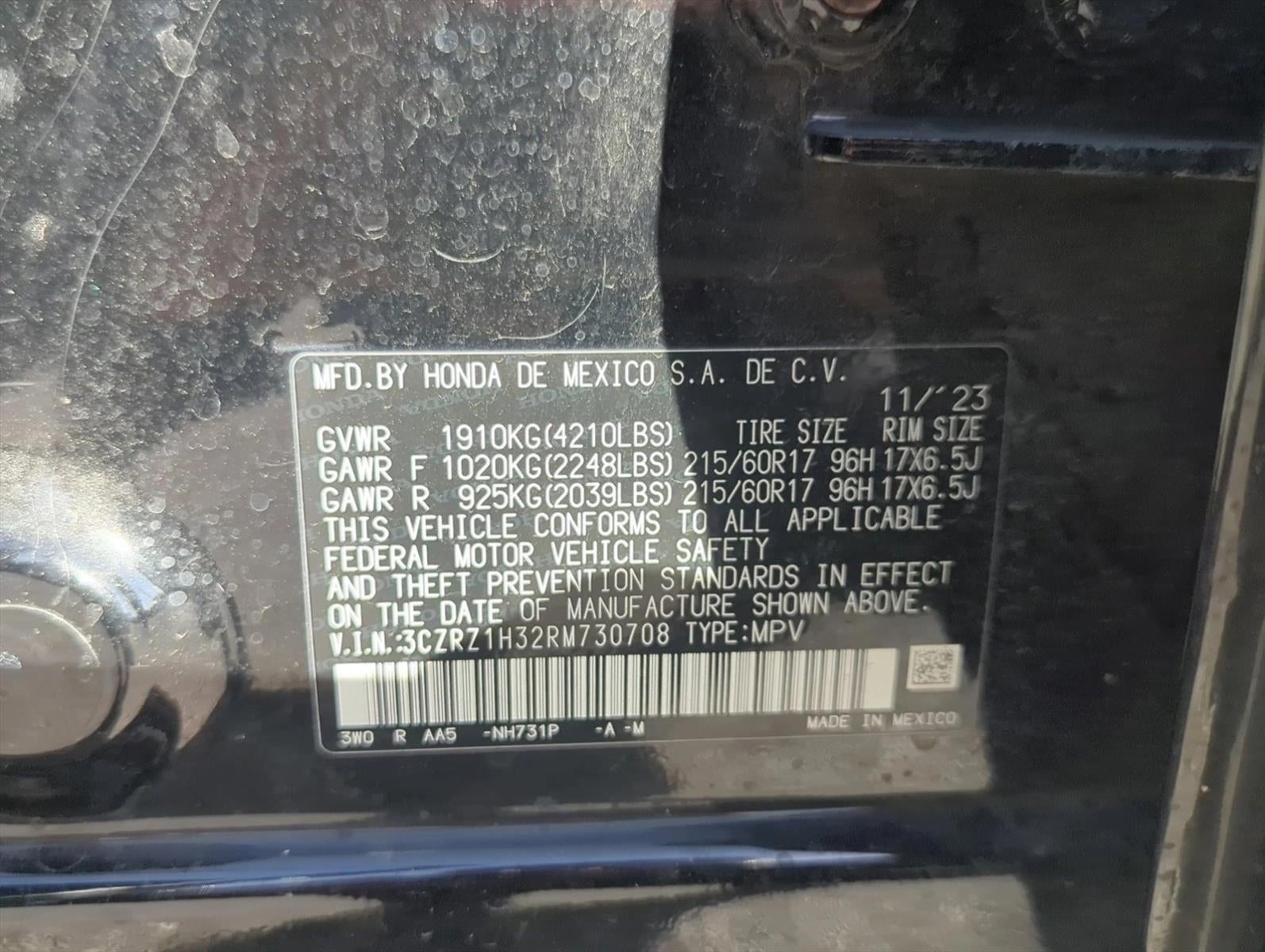 2024 Honda HR-V LX 2WD CVT