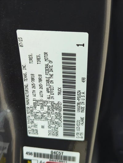 2023 Toyota Tundra 2WD 2WD SR5 CrewMax 5.5' Bed (SE)
