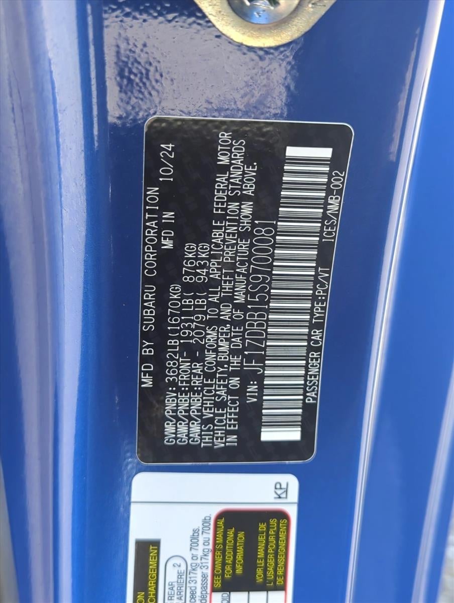 2025 Subaru BRZ Premium Manual