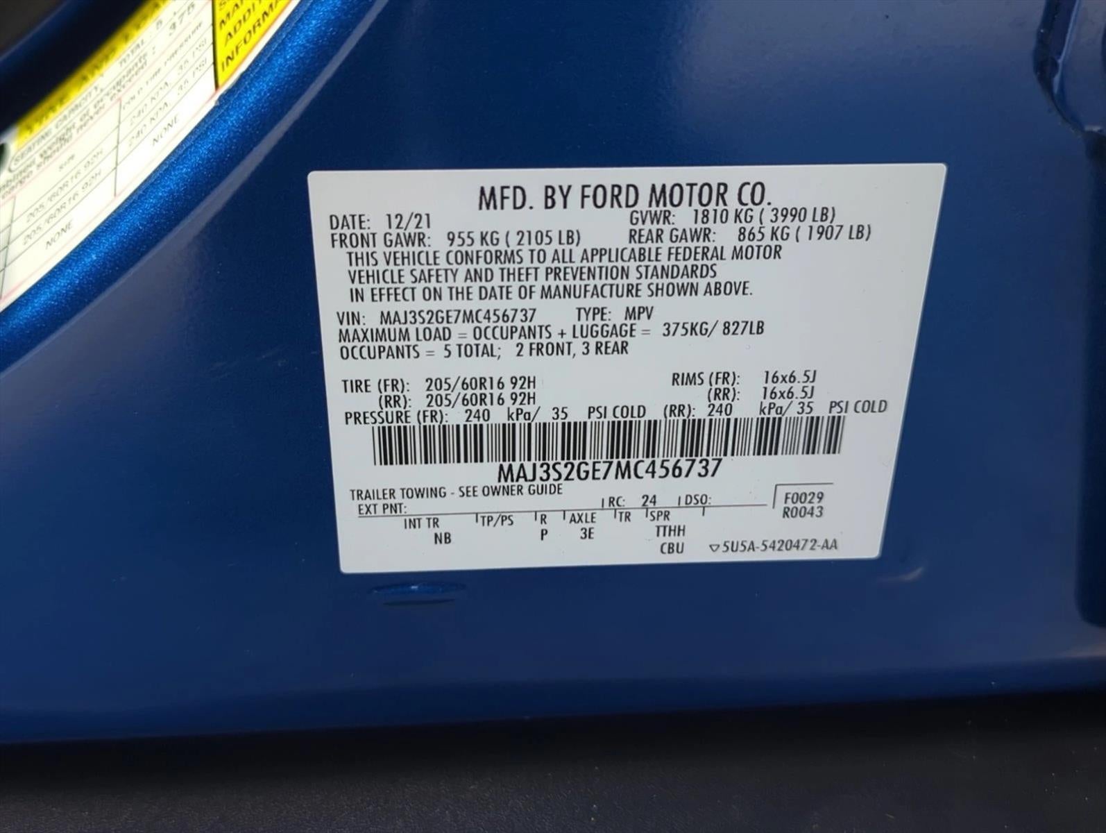 2021 Ford EcoSport SE FWD