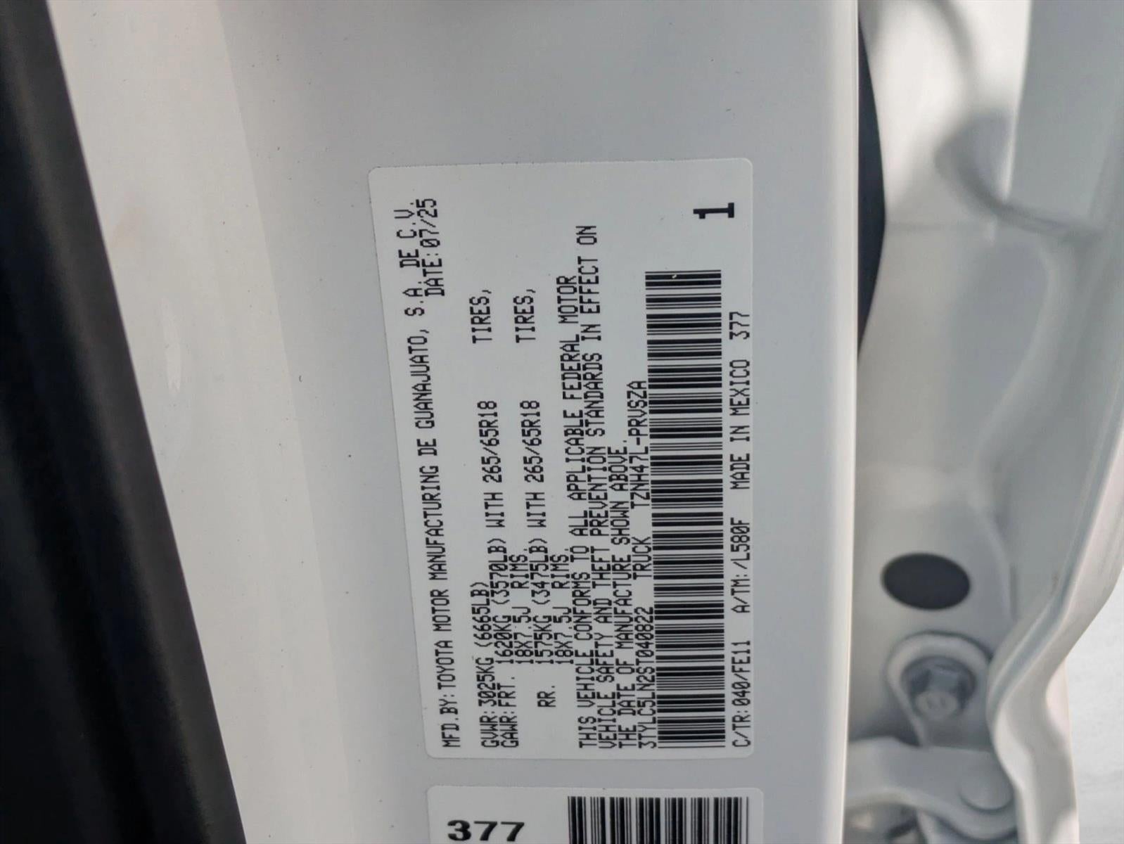 2025 Toyota Tacoma 4WD 4WD TRD Sport Hybrid Double Cab 5' Bed AT (Natl)