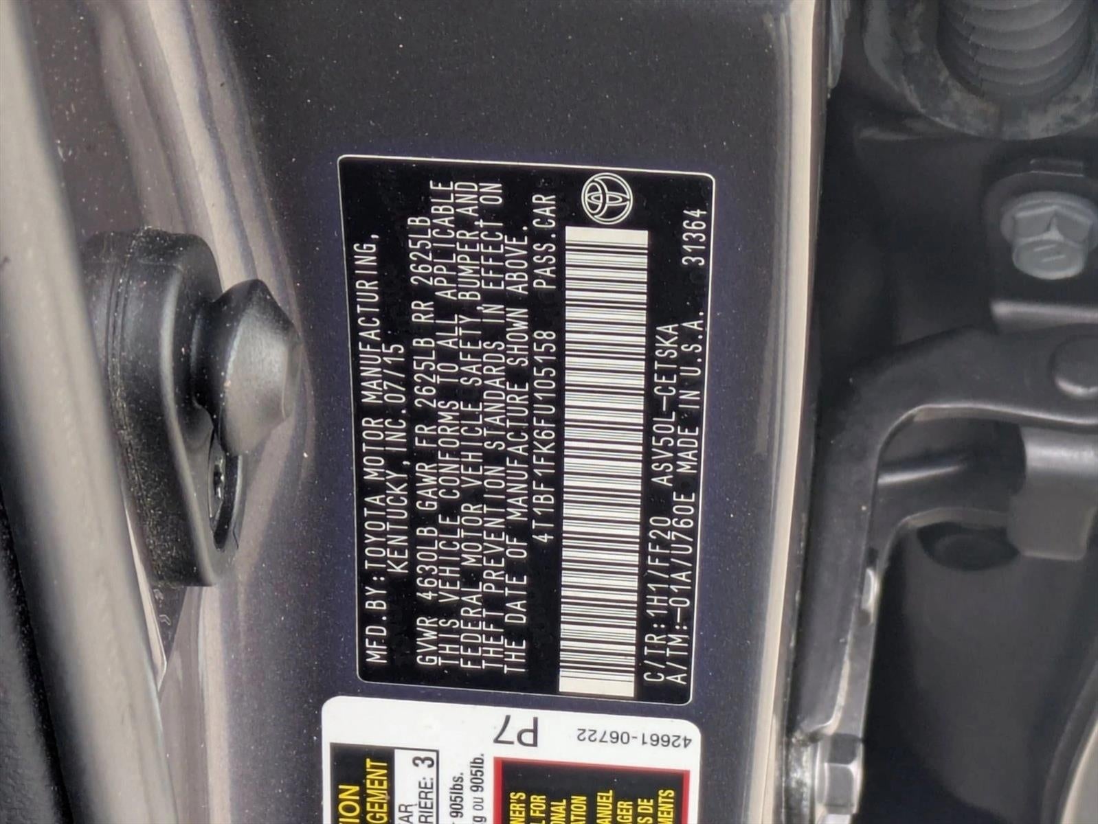 2015 Toyota Camry 4dr Sdn I4 Auto SE (SE)