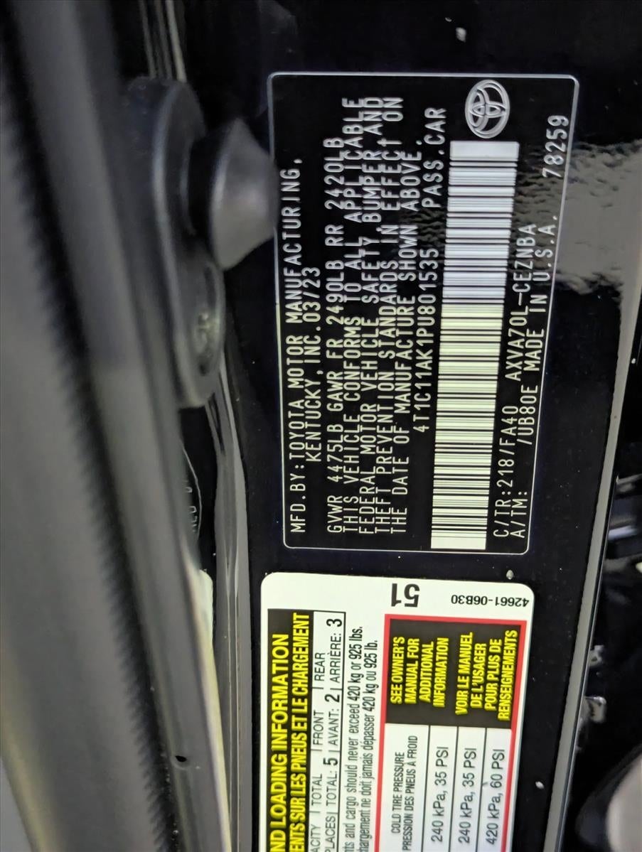 2023 Toyota Camry LE Auto (SE)