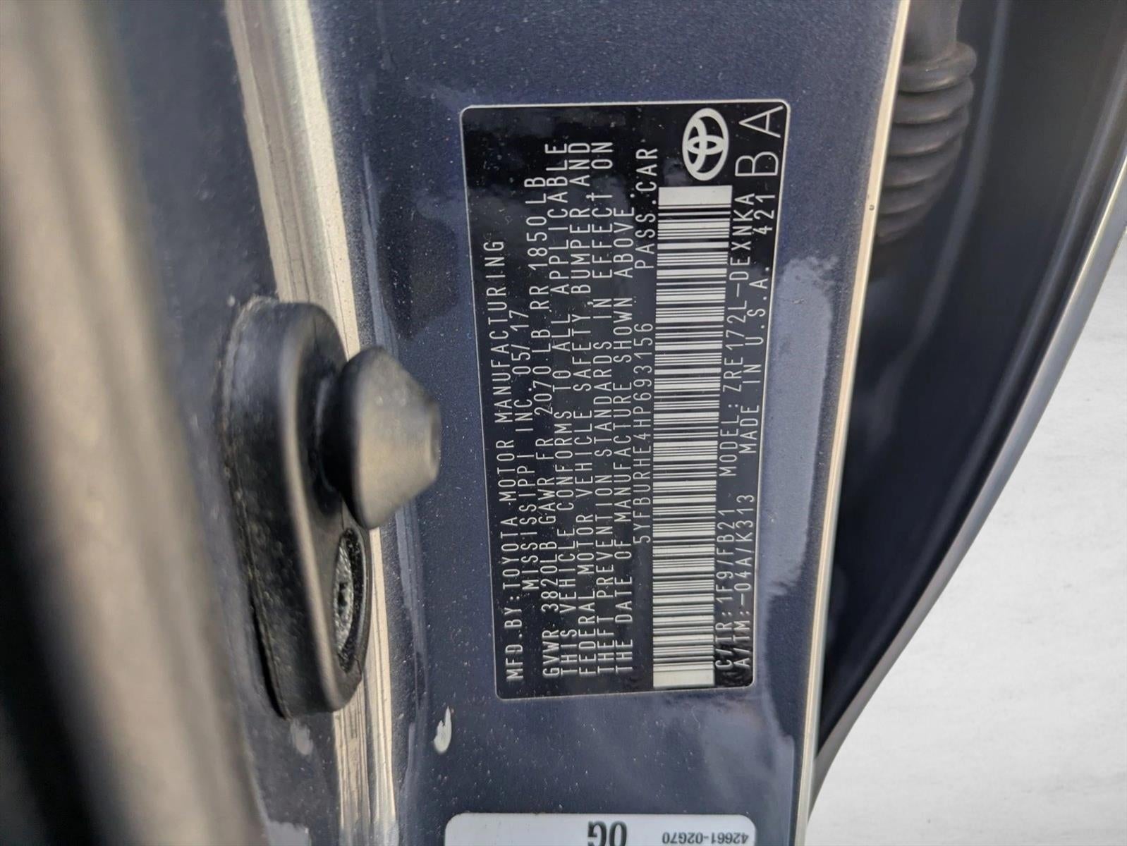 2017 Toyota Corolla LE CVT (Natl)