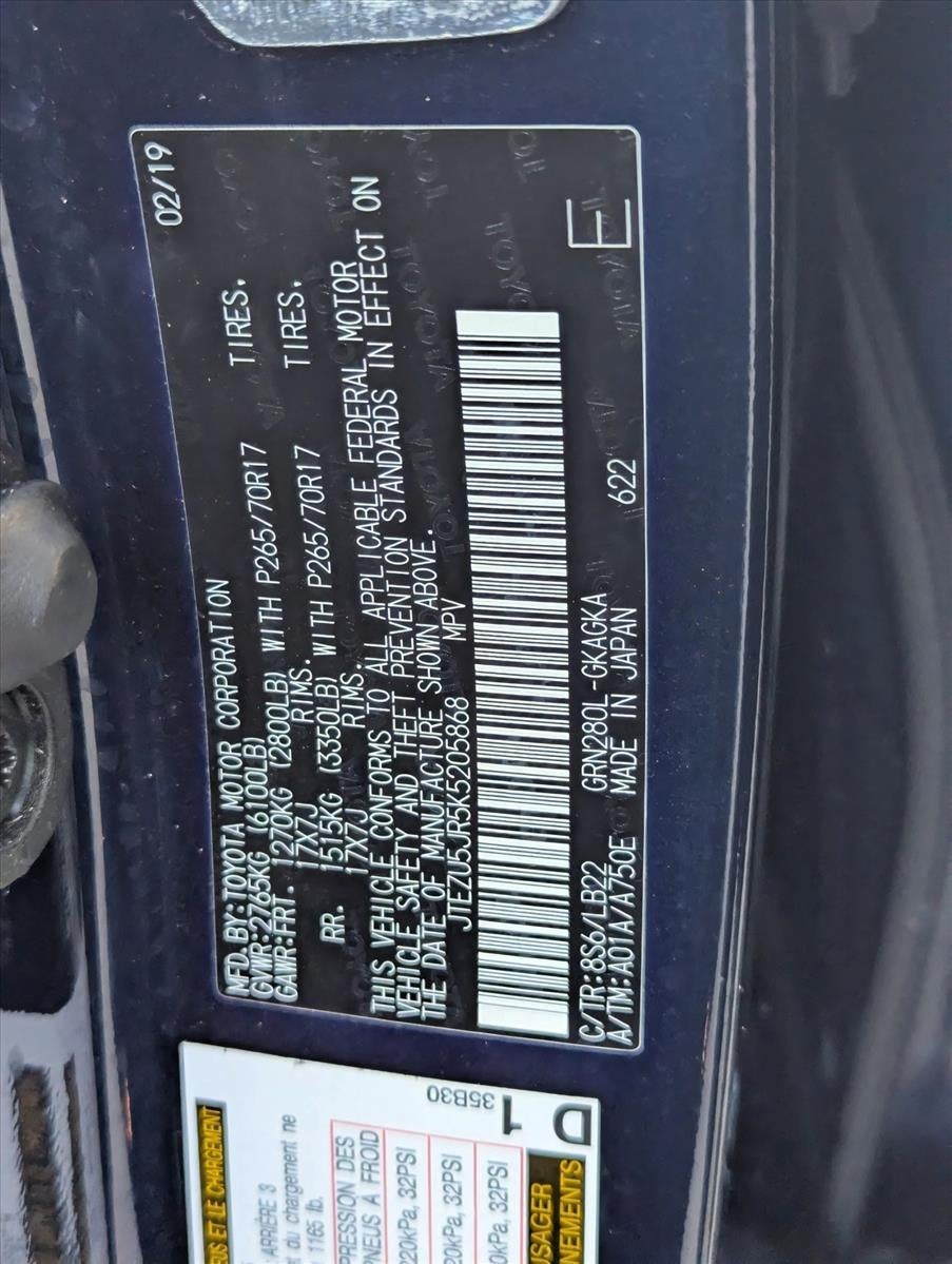 2019 Toyota 4Runner SR5 Premium 2WD (Natl)