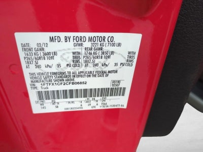 2012 Ford F-150 2WD SuperCab 6-1/2 Ft Box FX2