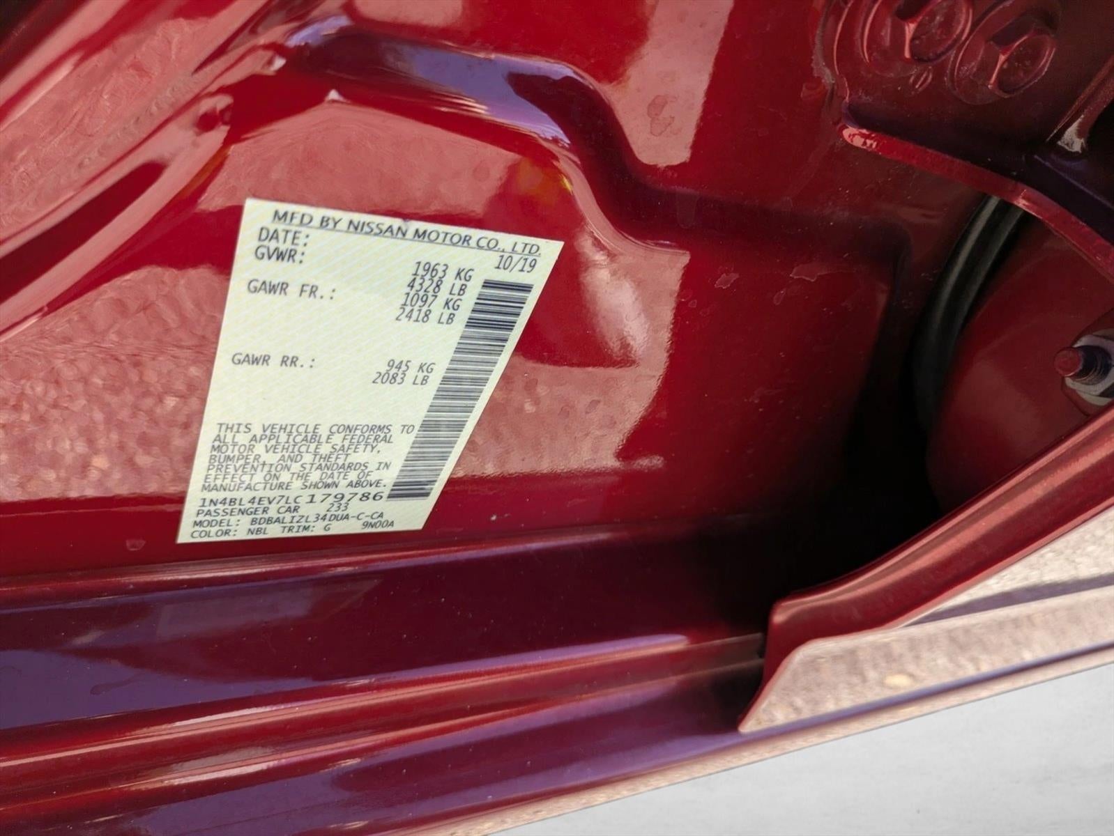 2020 Nissan Altima 2.5 SL Sedan