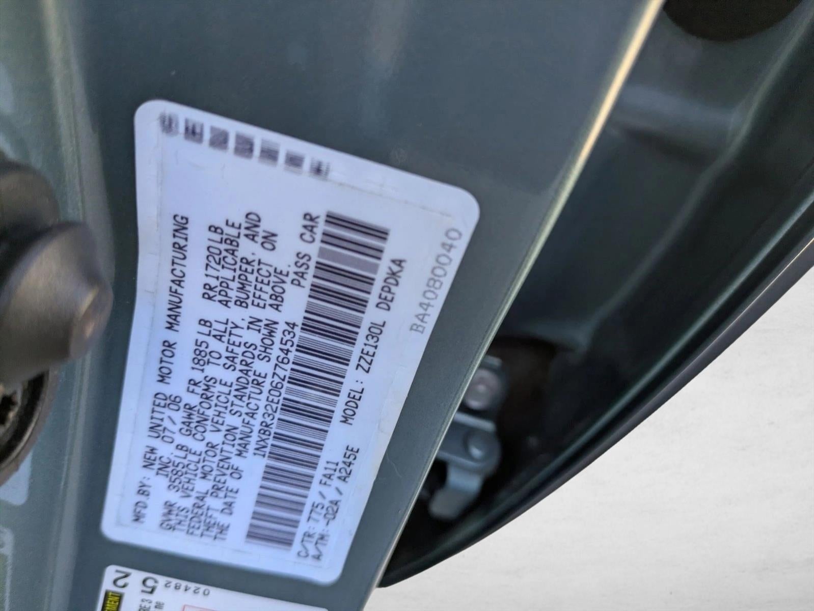 2006 Toyota Corolla 4dr Sdn CE Auto (Natl)