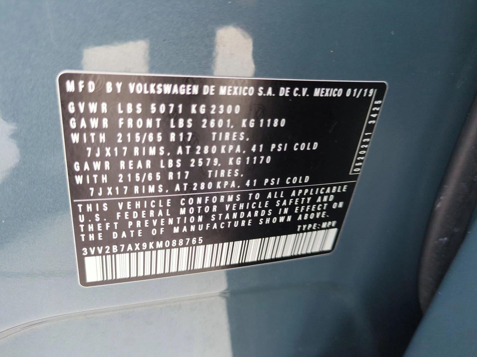 2019 Volkswagen Tiguan 2.0T SE 4MOTION