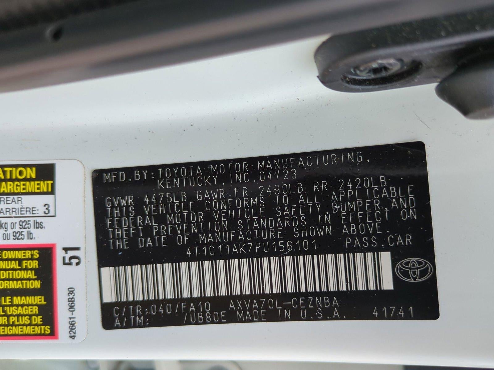 2023 Toyota Camry LE Auto (SE)