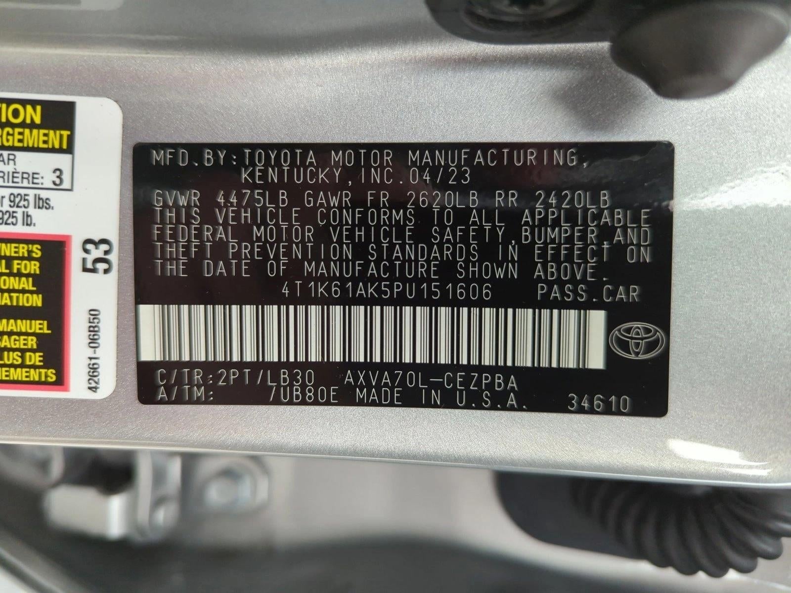 2023 Toyota Camry XSE Auto (Natl)