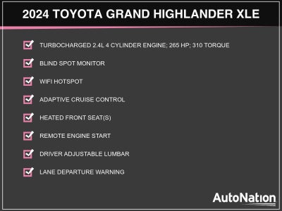 2024 Toyota Grand Highlander XLE FWD (Natl)