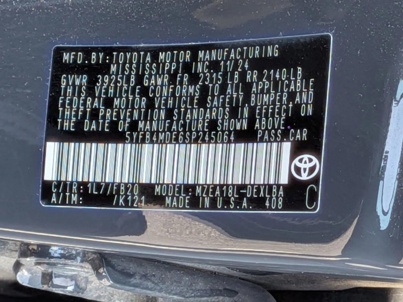 2025 Toyota Corolla LE CVT (Natl)