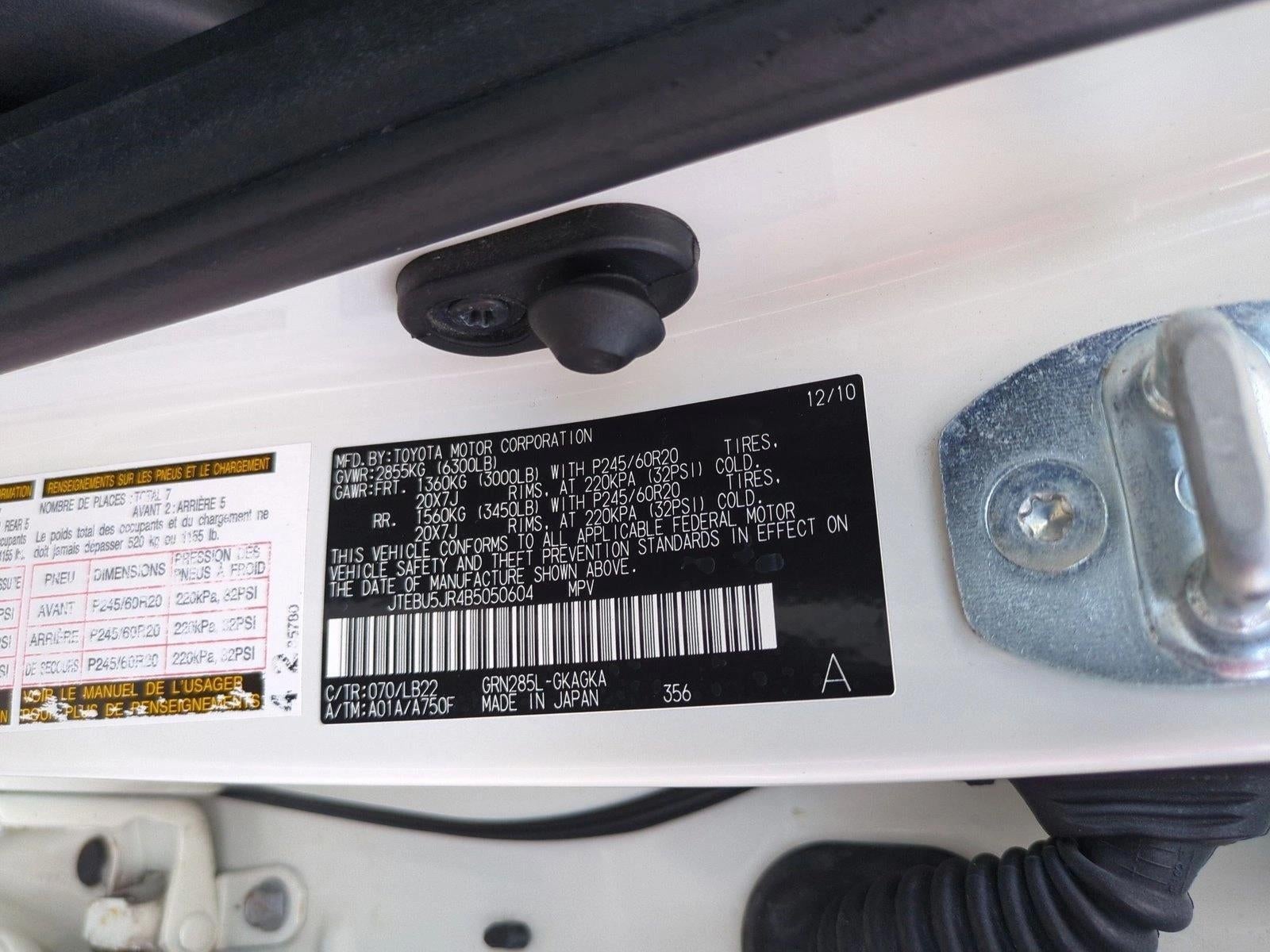 2011 Toyota 4Runner 4WD 4dr V6 Limited (Natl)