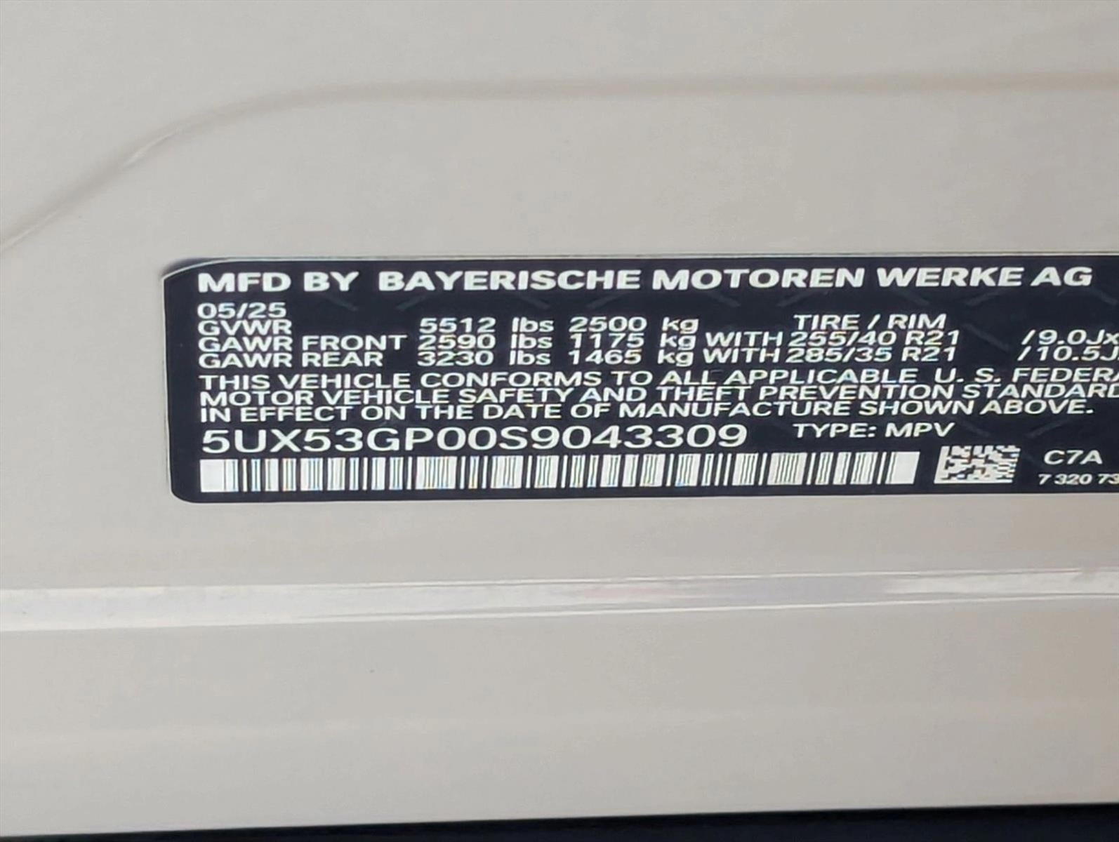 2025 BMW X3 30 xDrive Sports Activity Vehicle