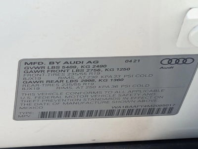 2021 Audi Q5 Premium Plus 45 TFSI quattro