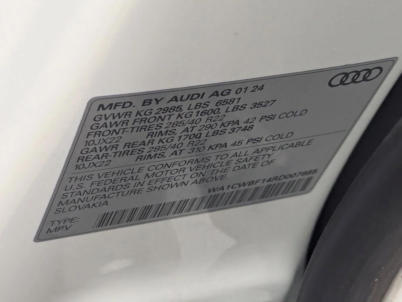 2024 Audi SQ8 Prestige 4.0 TFSI quattro