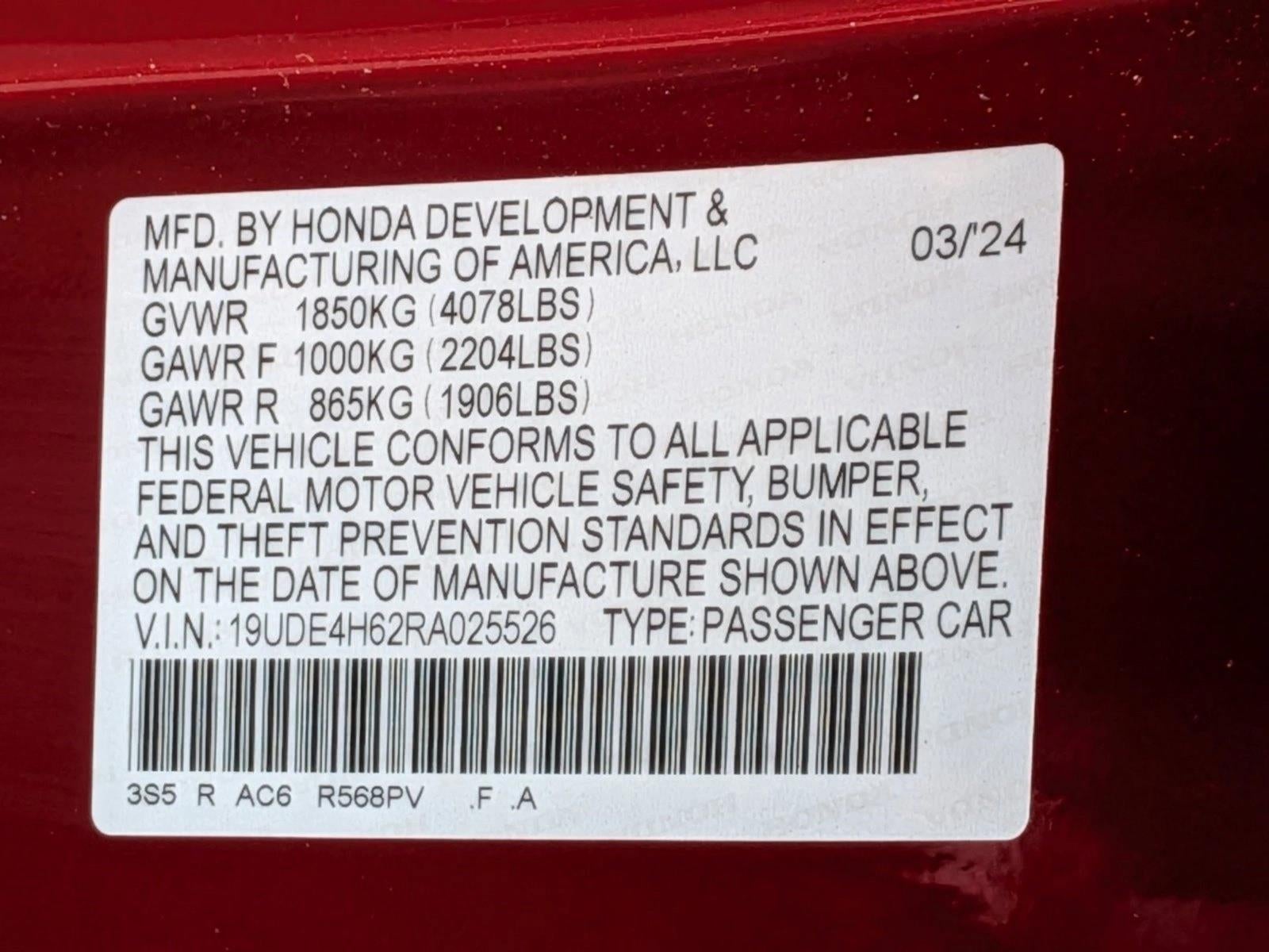 2024 Acura Integra CVT w/A-Spec Technology Package