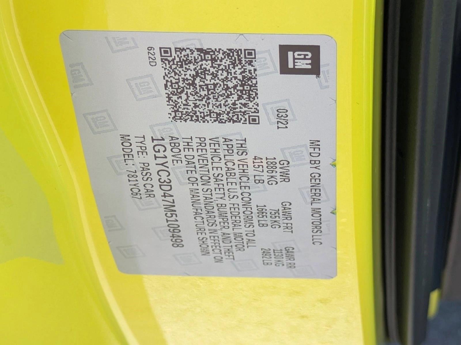 2021 Chevrolet Corvette Stingray Convertible 3LT